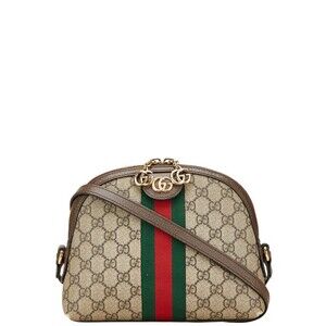 GUCCI Brown Leather Shoulder Bag